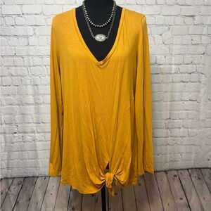 Express Golden Long Sleeve Top